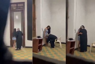 Church father enjoys with best friend