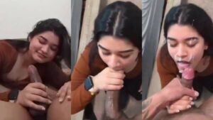 Cute Pakistani college girl blowjob viral video